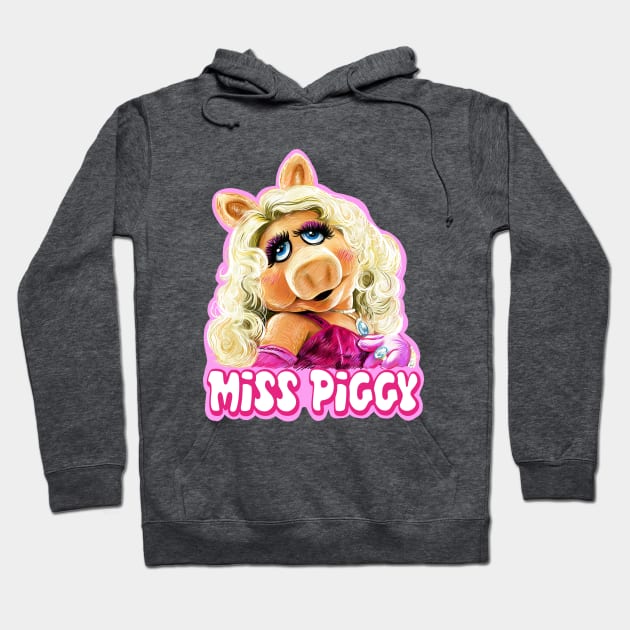 Miss Piggy - The Muppets Fan Art Hoodie by CatsandBats